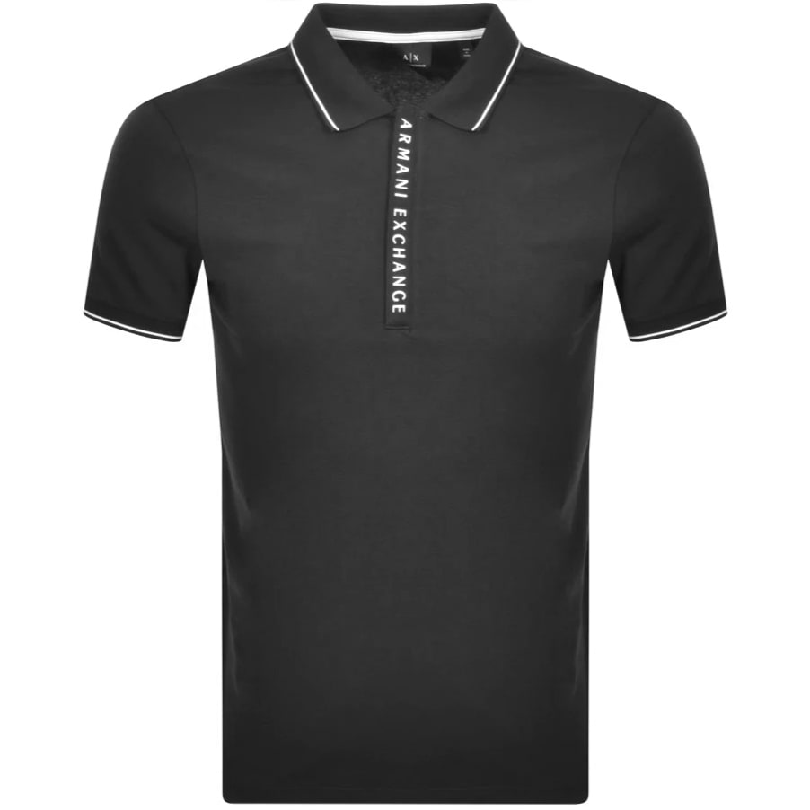 Alternative Image for ProductArmani Exchange Short Sleeved Polo T Shirt Grey1